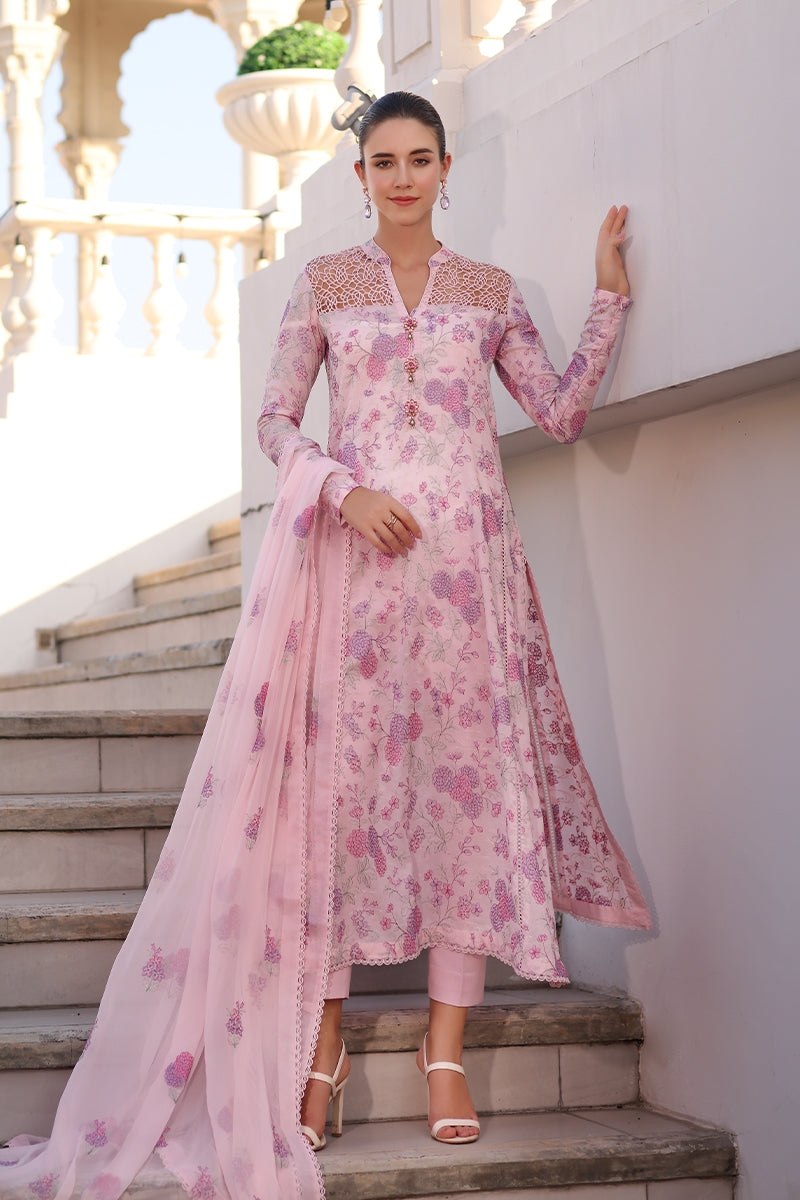 Bareeze Rose Pink Lawn Unstitched Suit