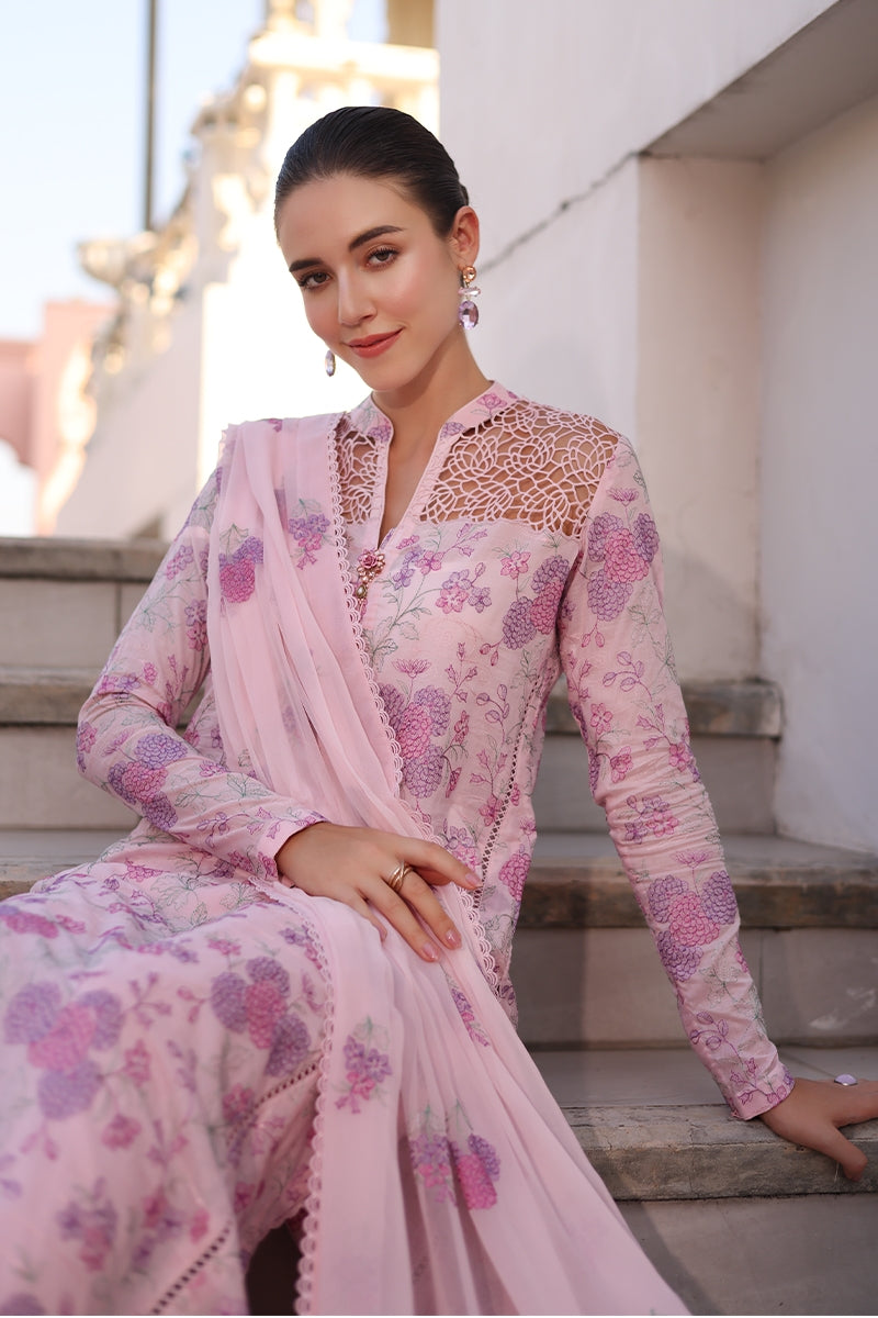 Bareeze Rose Pink Lawn Unstitched Suit